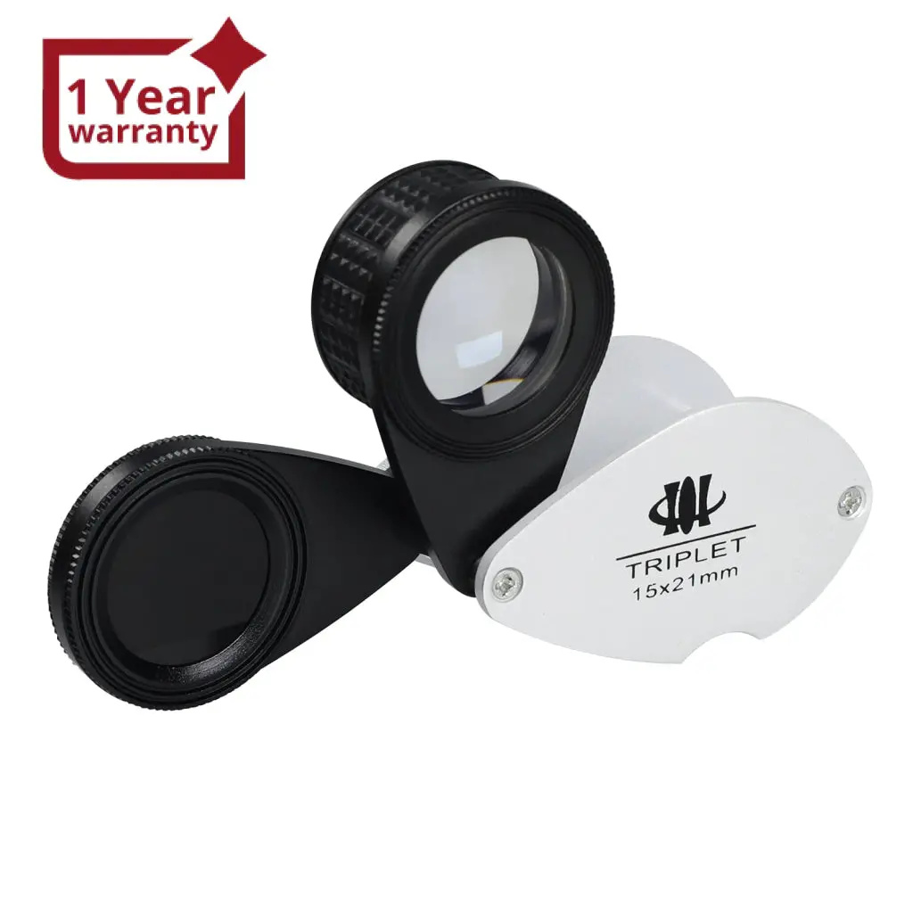 Gem-459 Gemstone Identification 2-In-1 Tool 15X Magnifier & Jadeite Filter With 21Mm Lens Diameter For Genuine Emeralds Checking, Diamonds, Jewelry, Coins, Stamps, Antiques, Etc. 1