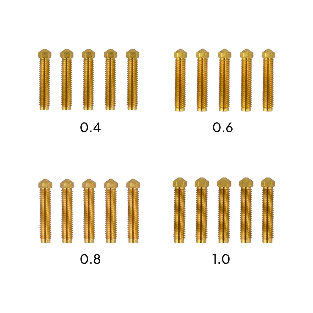 Multi-Size Brass Nozzle Kit For Orangestorm Giga 1