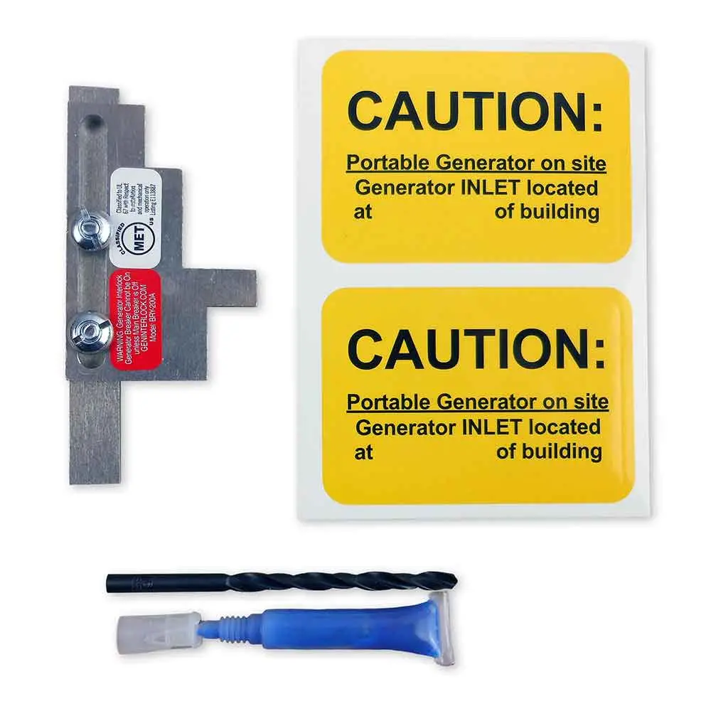 Geninterlock Bry-200A Generator Interlock Kit Breaker Panel 150/200 Amp Bryant W/ Horizontal Throw 2