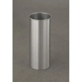 Glaro 7 Gallon Open Top Wastebasket, Satin Aluminum New Yorker Collection - 922-Sa 1