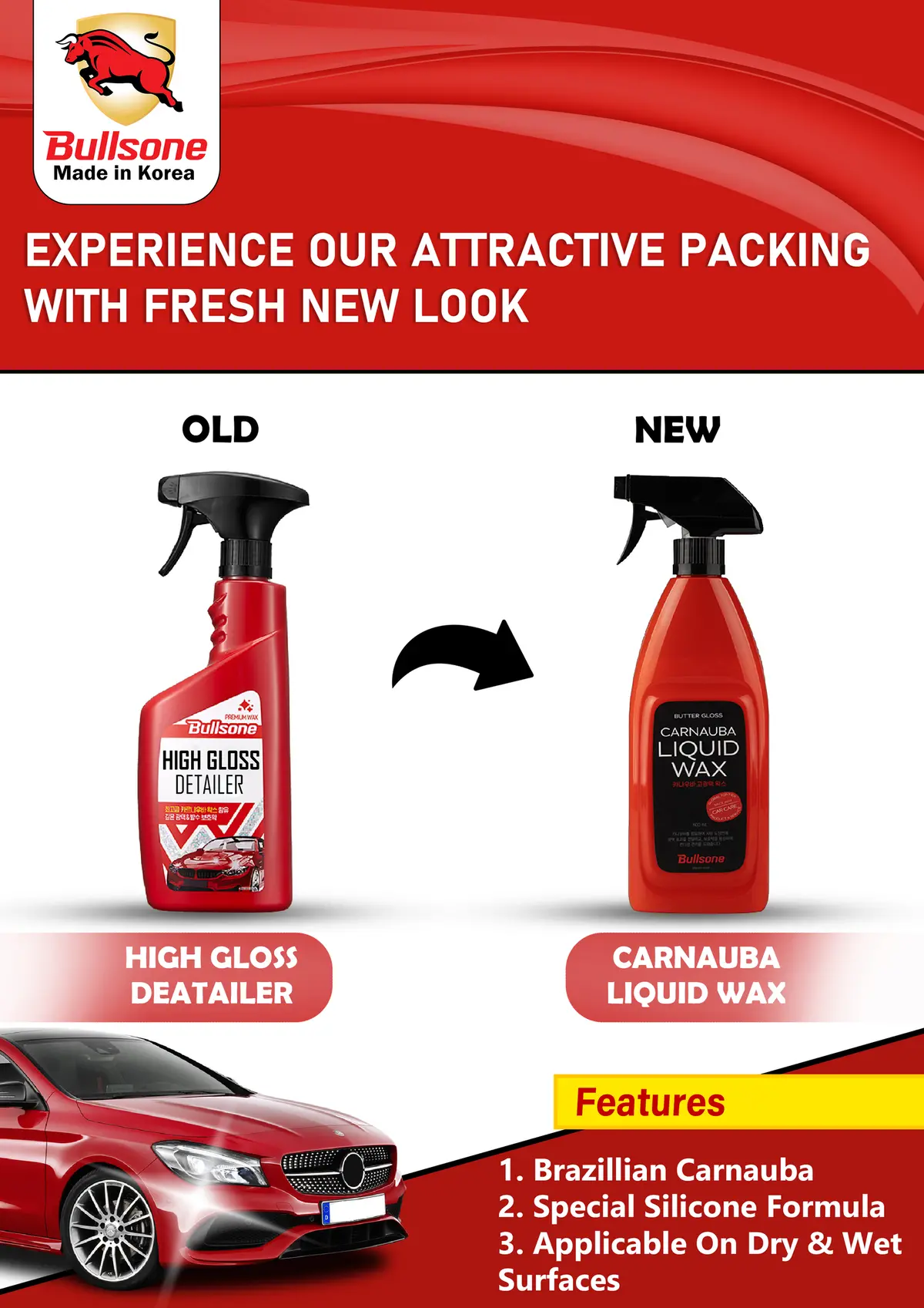 Bullsone Carnauba Liquid Wax Spray 600Ml 2