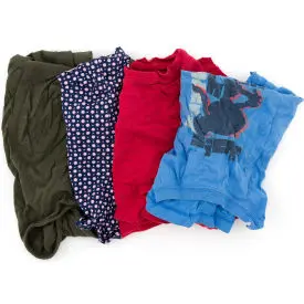 Reclaimed T-Shirt Knit Rags, Assorted Colors, 50 Lbs. - 135-50 1