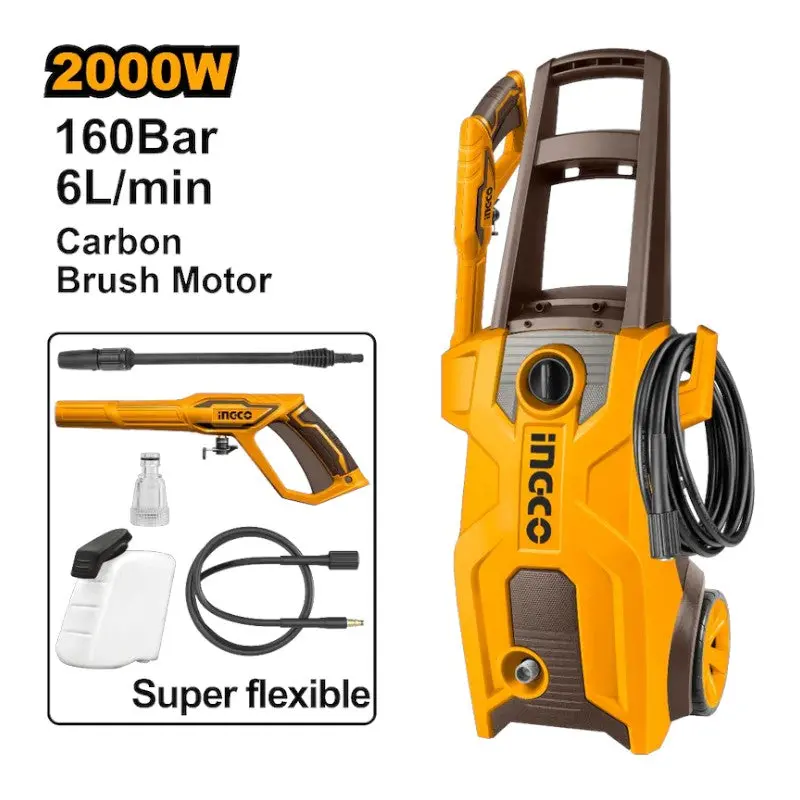 Ingco Pressure Washer 2000W / 160Bar (Hpwr20018) 1