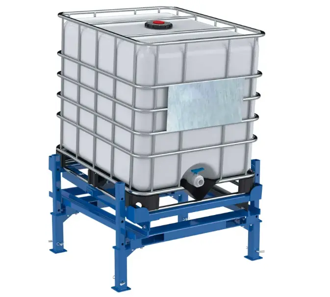 Ibc Tilt Stand With Fork Pockets And Adjustable Legs - 4400 Lb. Capacity 1
