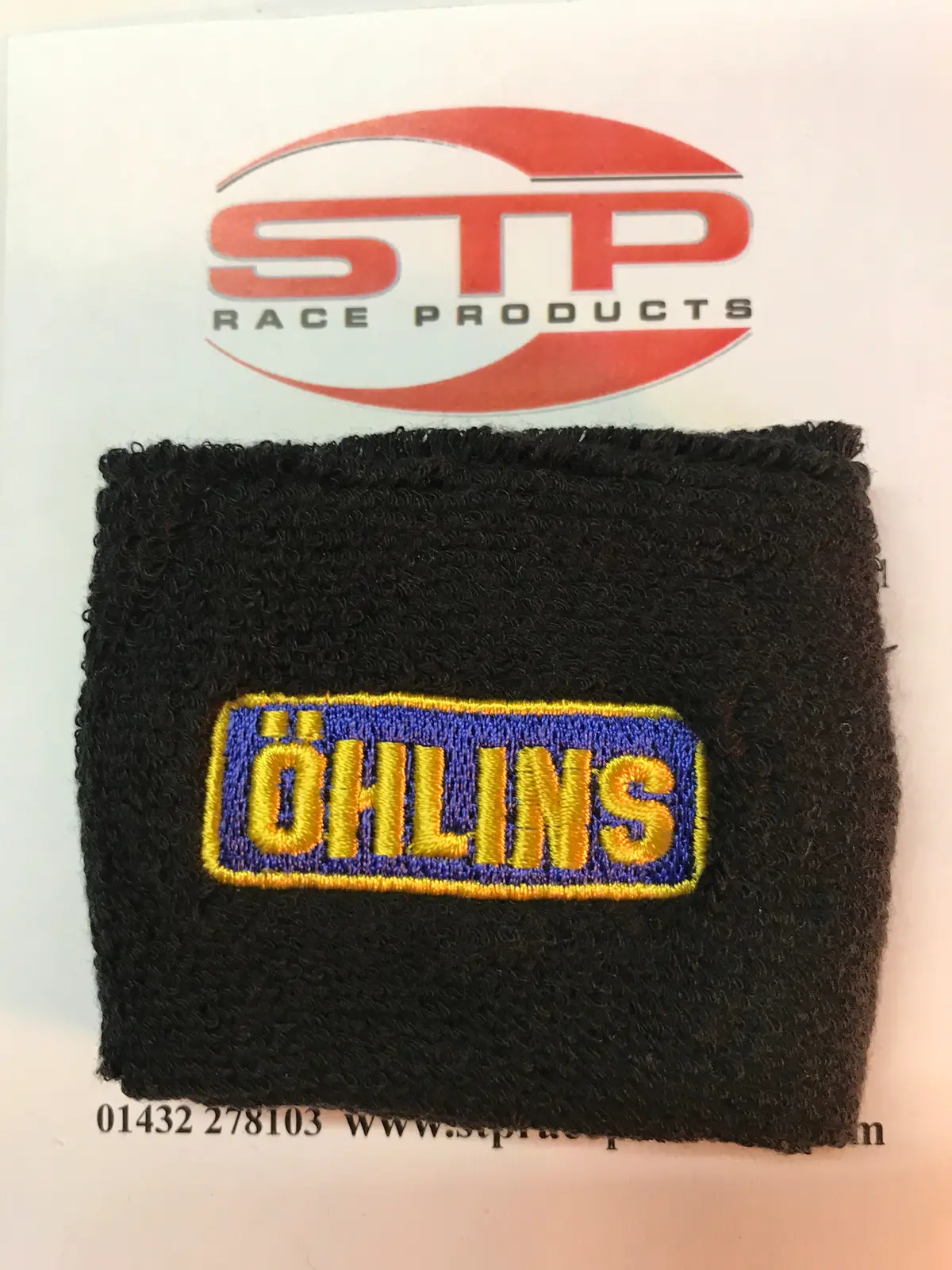 Ohlins Black Motorcycle Front Brake Reservoir Shrouds Socks Cover 1
