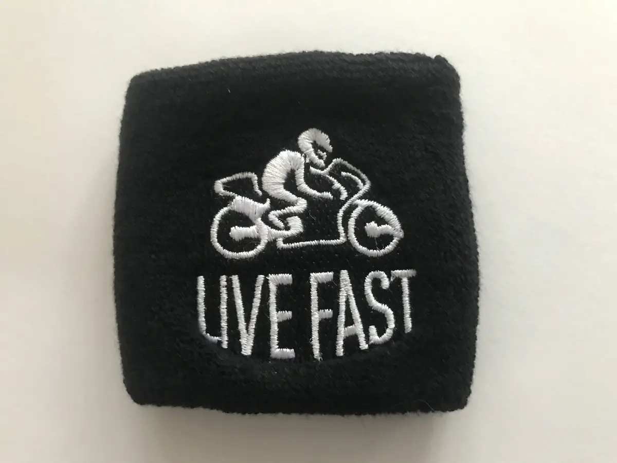 Live Fast Motorcycle Front  Brake Master Cylinder Shrouds, Socks, Cover 1