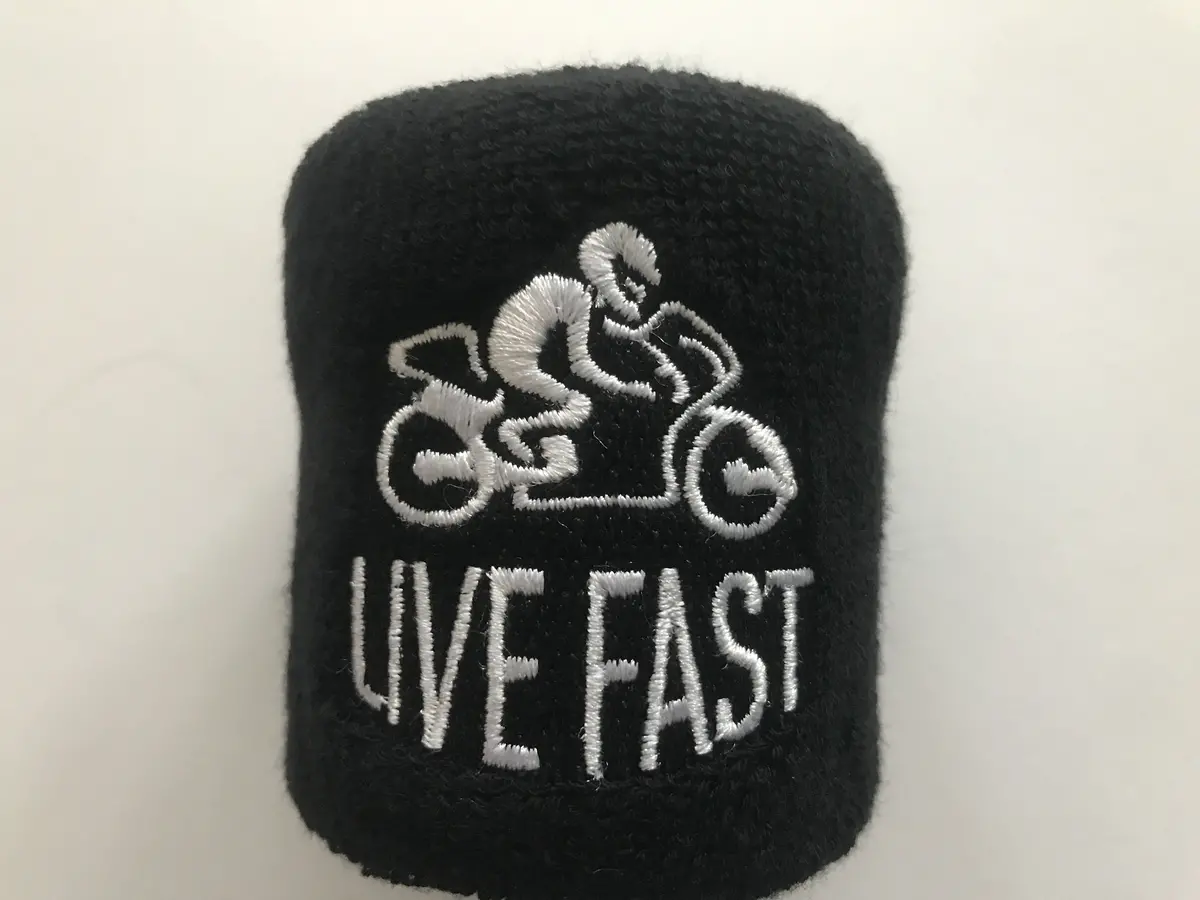 Live Fast Motorcycle Front Brake Master Cylinder Shrouds, Socks, Cover 2