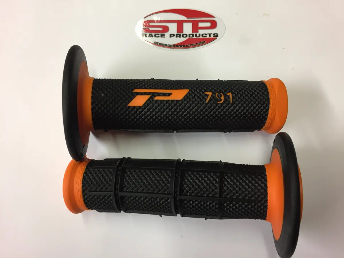 Progrip Soft Touch 791 Orange Black Mx Off Road Grips Dual Density 115Mm 1