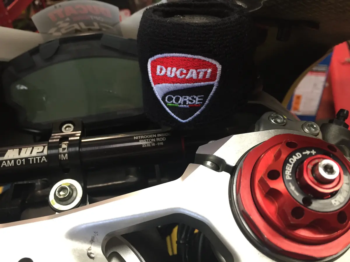 Black Motorcycle Front Brake Reservoir Shrouds, Socks, Cover Duc 2