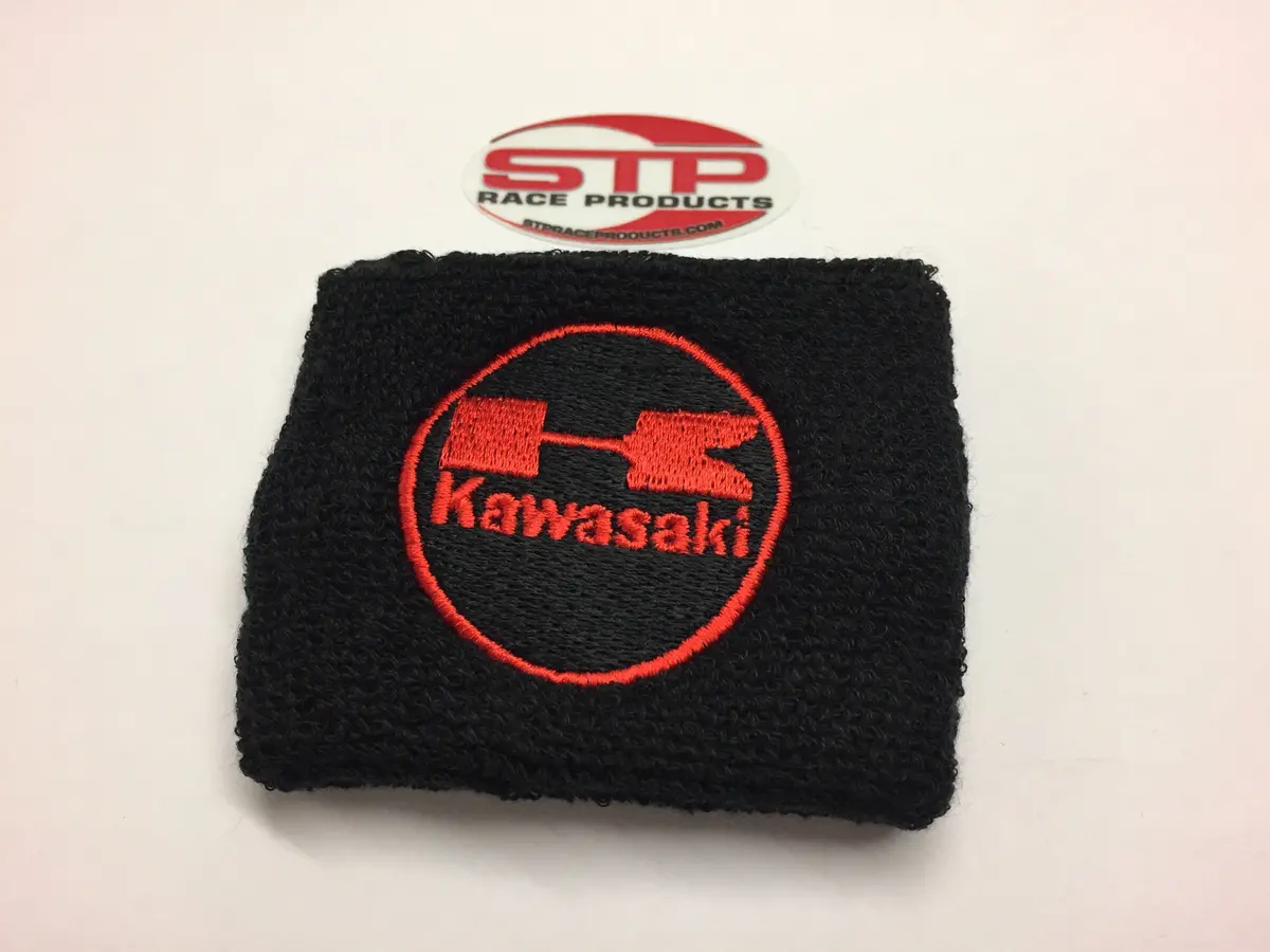 Red Kawasaki Front Brake Master Cylinder Reservoir Cover Sock Shroud 1