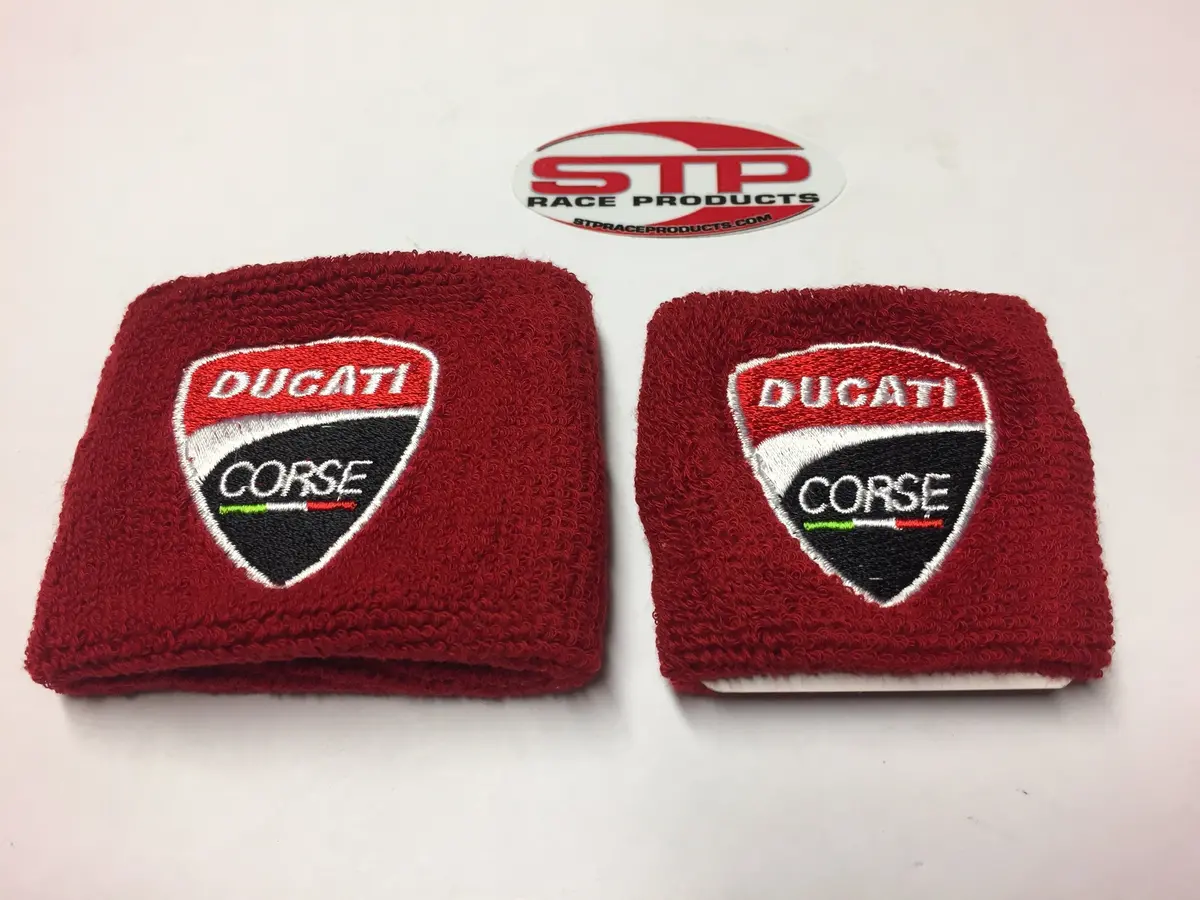 Red Motorcycle Front & Rear Brake Reservoir Shrouds Socks Cover 1