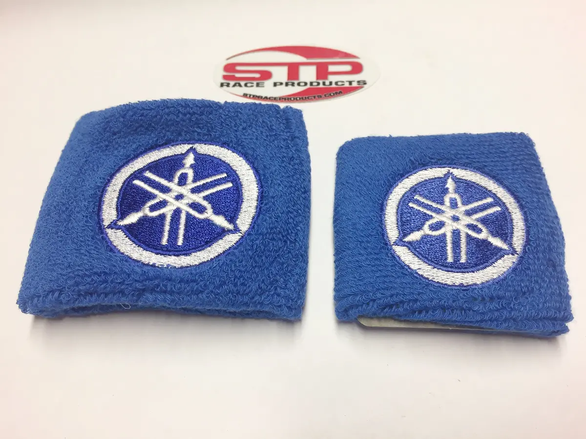 Blue Yamaha Motorcycle Front & Rear Brake Master Cylinder Shrouds, Socks.Mbb 1