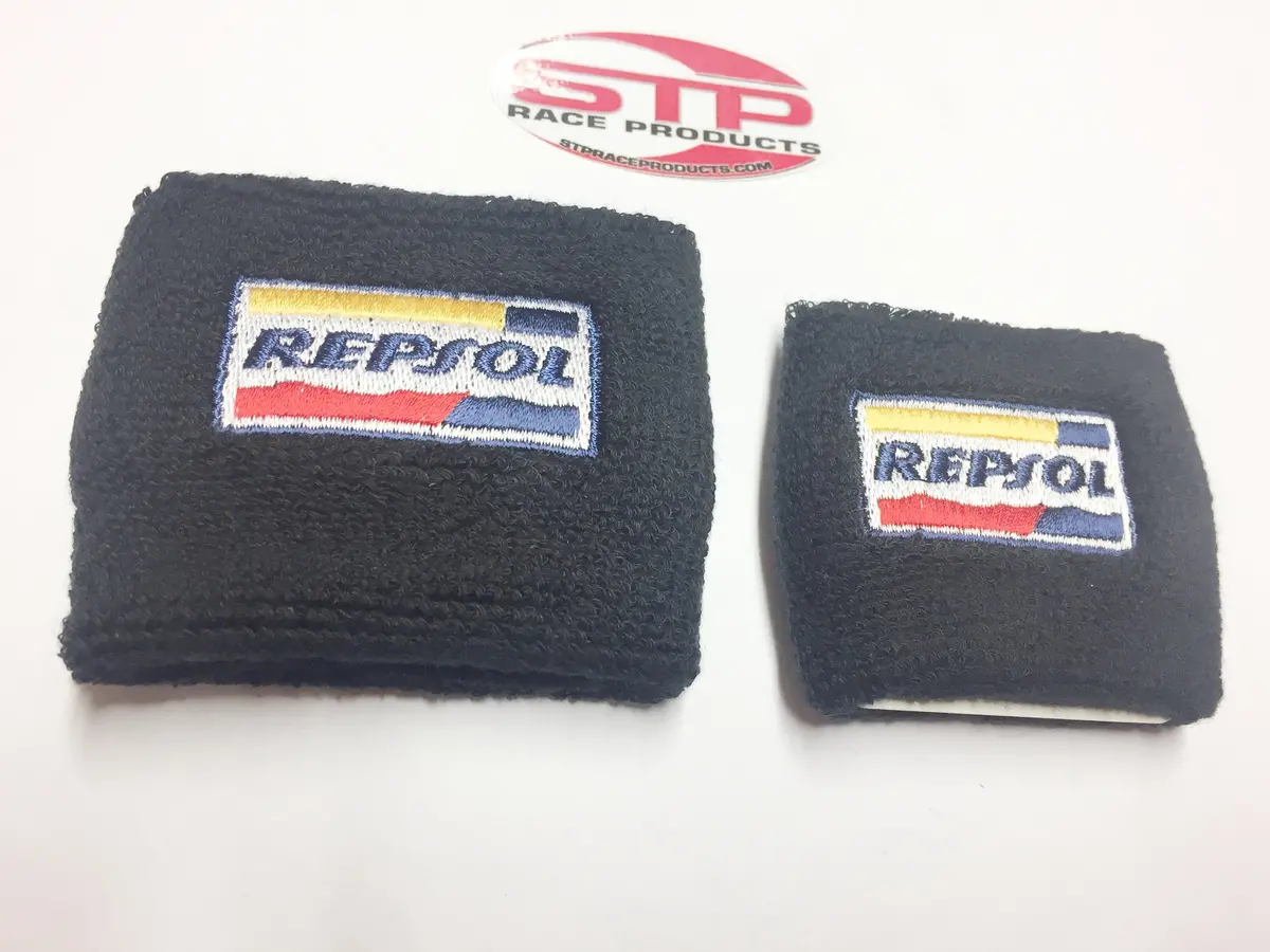 Repsol Black Front Brake & Rear Master Cylinder Reservoir Cover Sock Shroud 1