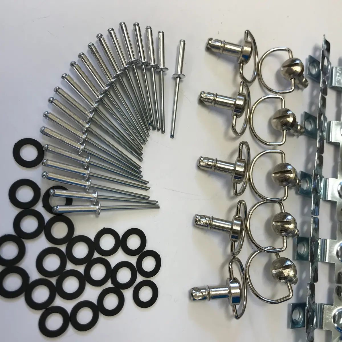 Dzus Style 1/4 Turn Fairing Fastener Quick Release Slotted  D Ring 17Mm 10 Pack 1