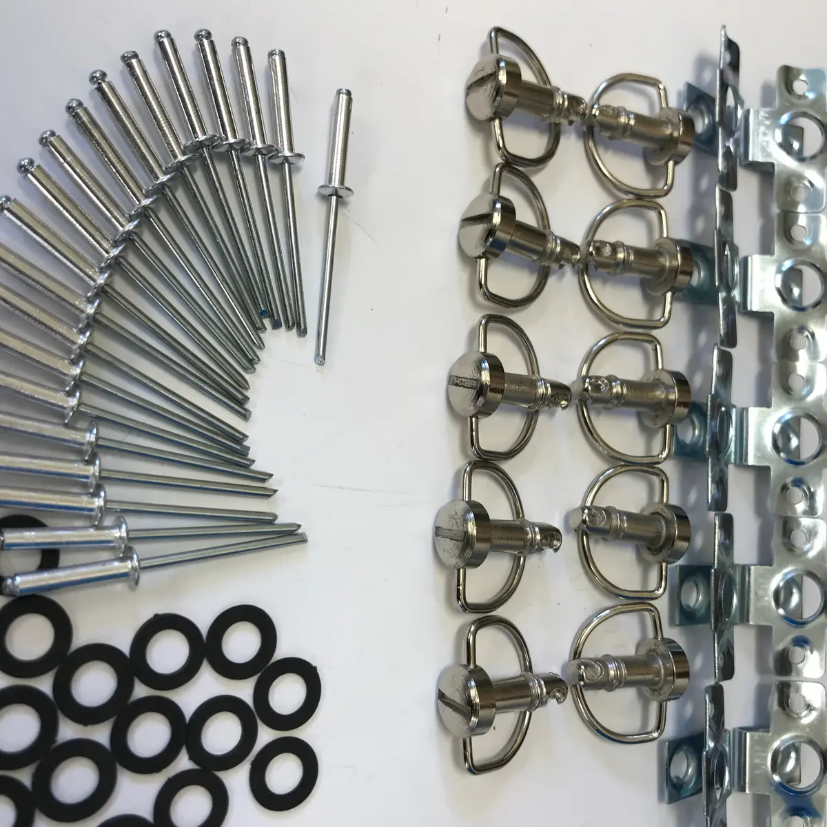 Dzus Style 1/4 Turn Fairing Fastener Quick Release Slotted  D Ring 19Mm 10 Pack 1