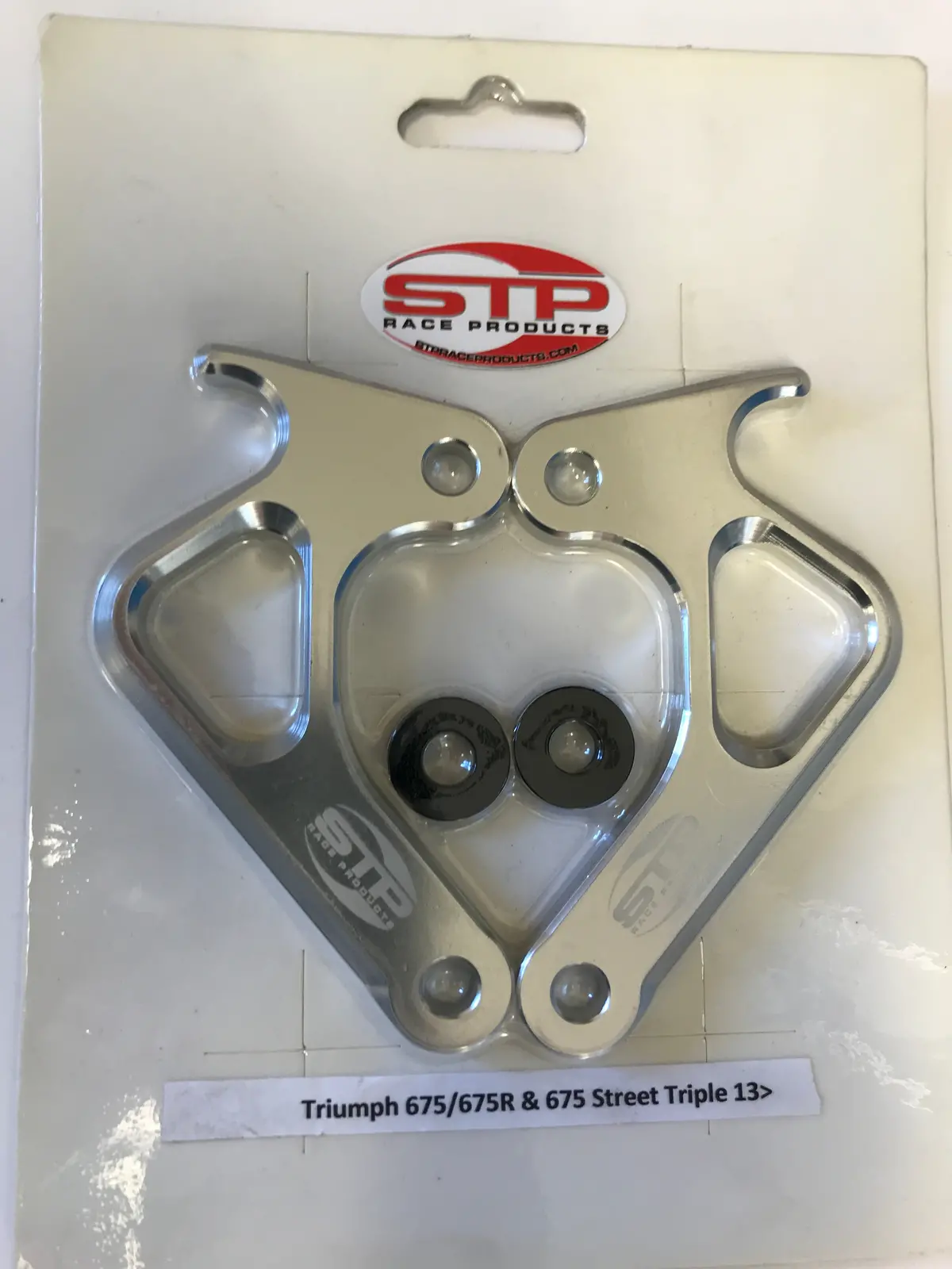 Triumph 675/R & Street Triple 13> Rear Subframe Transport Hooks Pair Silver. 1