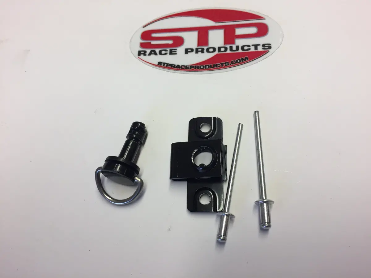 Dzus Style Fairing Fastener Quick Release D Ring 17Mm Road Race Track Each Black 1