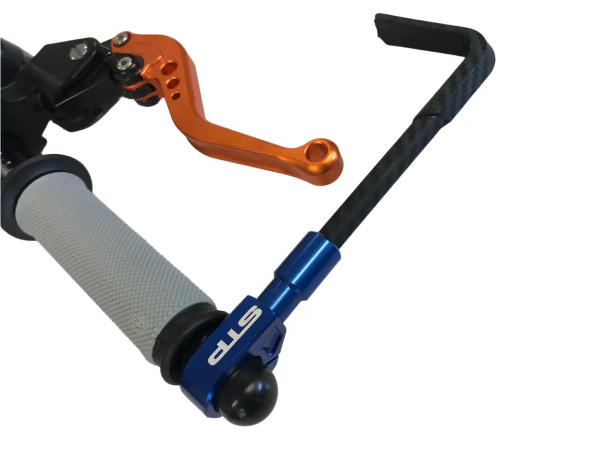 Stp Tek2 Blue Bar Mount Brake Lever Guard For Race Track Bsb Motorcycle Motorbike 1