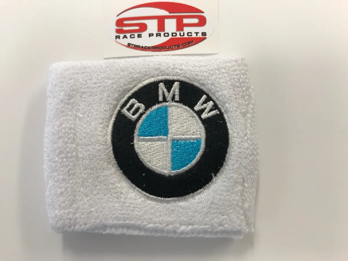 Bmw White Front Brake Reservoir Shrouds Socks Cover 1