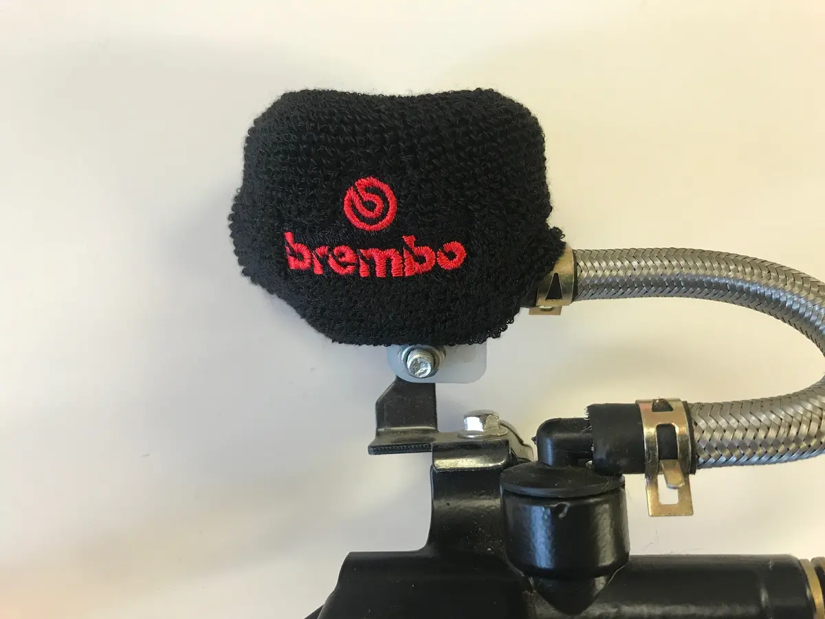 Bre Black/Red Front Brake Reservoir Shrouds/Socks/Cover. Mbb 2