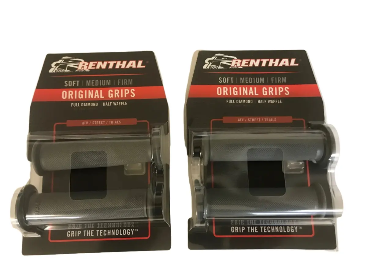2 X Pairs Renthal Road Race Handlebar Grips Full Diamond Medium Compound G148 Bsb Wsb 1