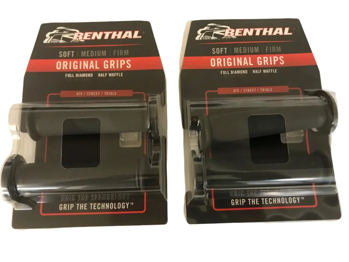 2 X Pairs Renthal Road Race Handlebar Grips Full Diamond Firm Compound G149 Bsb Wsb 1