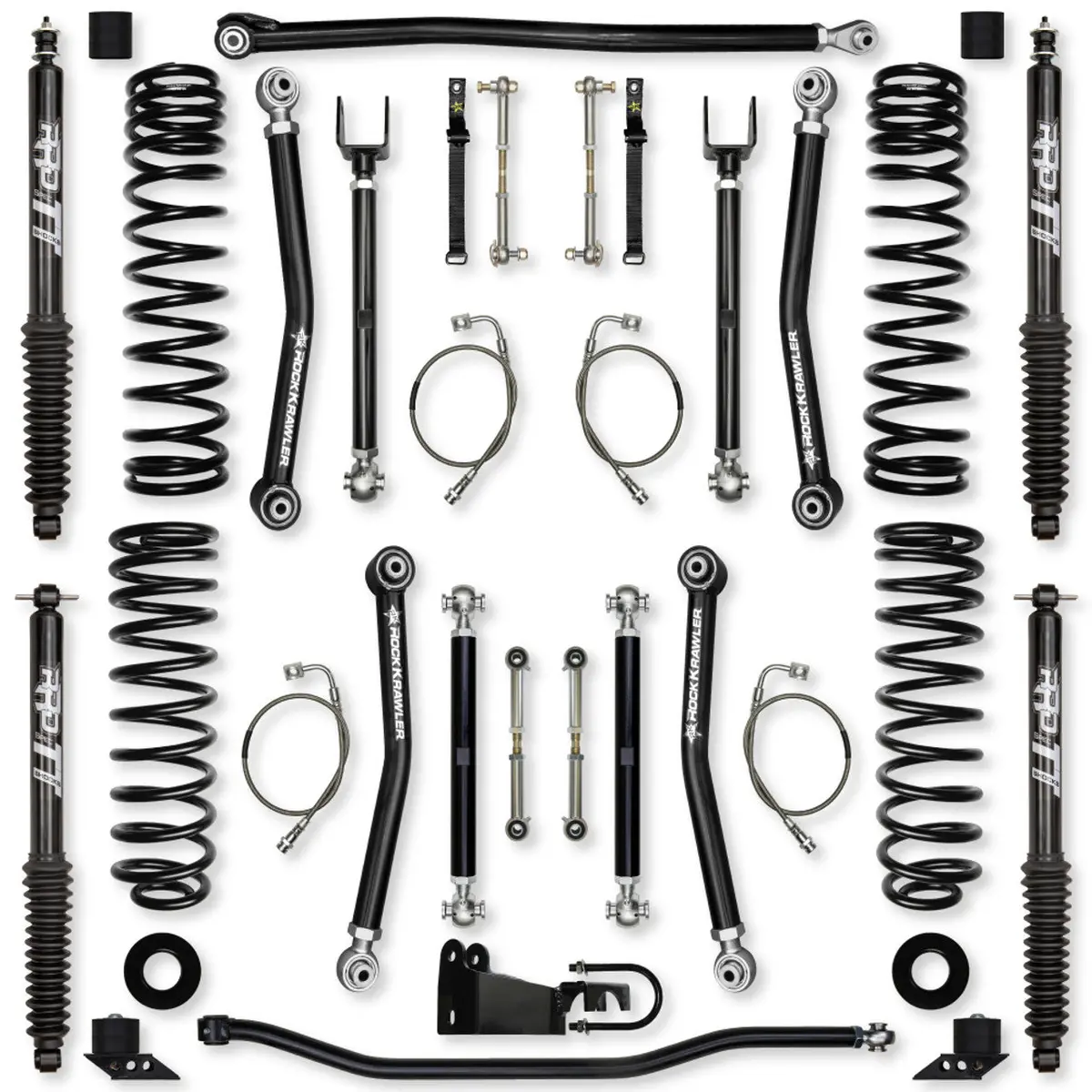 Jku 2.5" X-Factor Mid-Arm System Twin Tube Shocks Jk25xf-4Tt 1