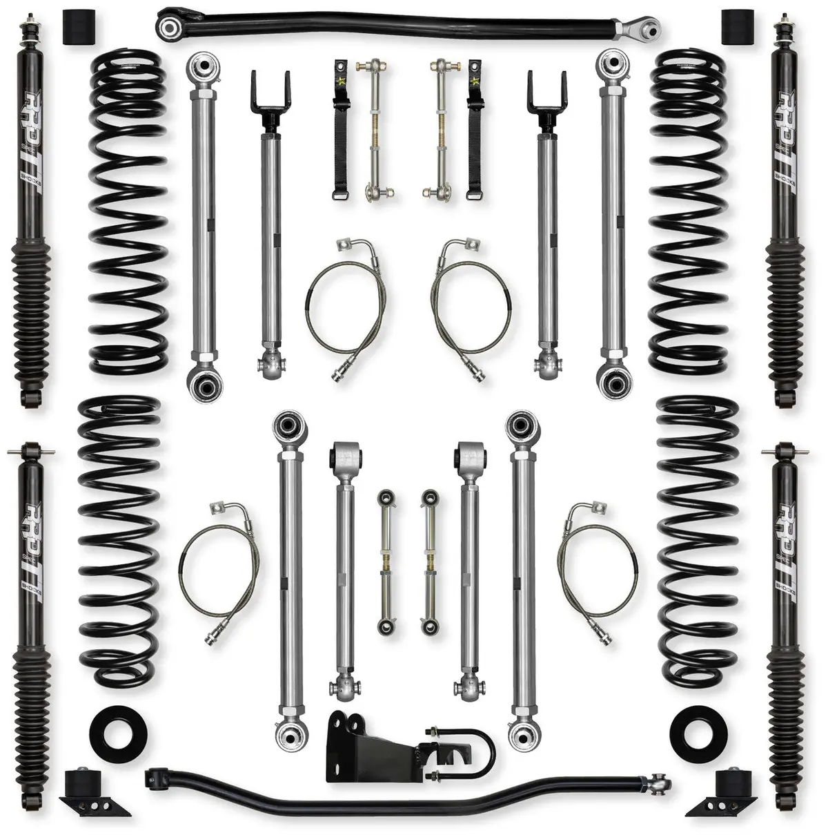 Jku 3.5" X-Factor Pro Mid-Arm System Twin Tube Shocks Jk35xfp-4Tt 1
