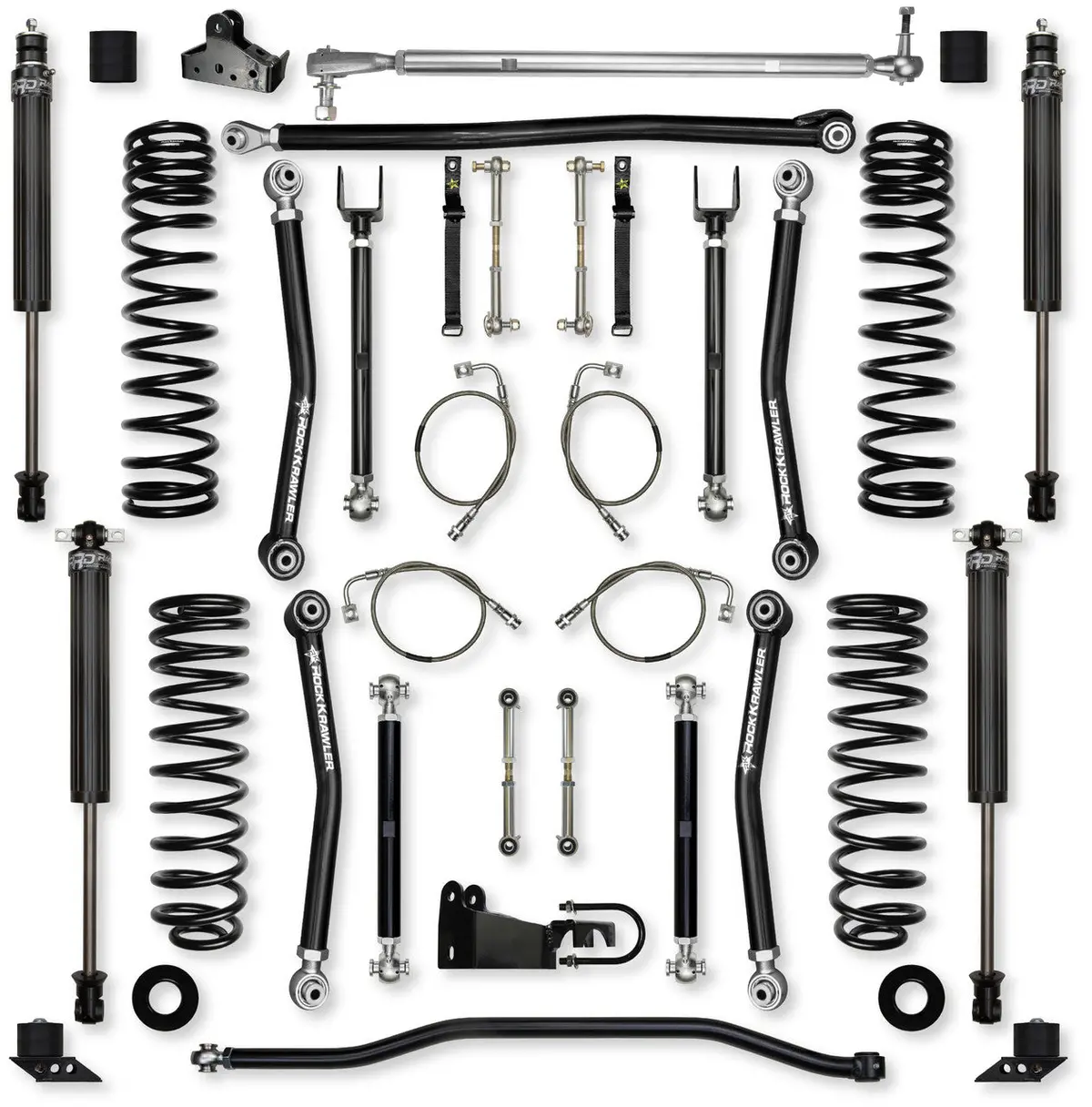 Jku 4.5" X-Factor Mid-Arm System 2.25" Rrd Shocks Jk45xf-4S1 1