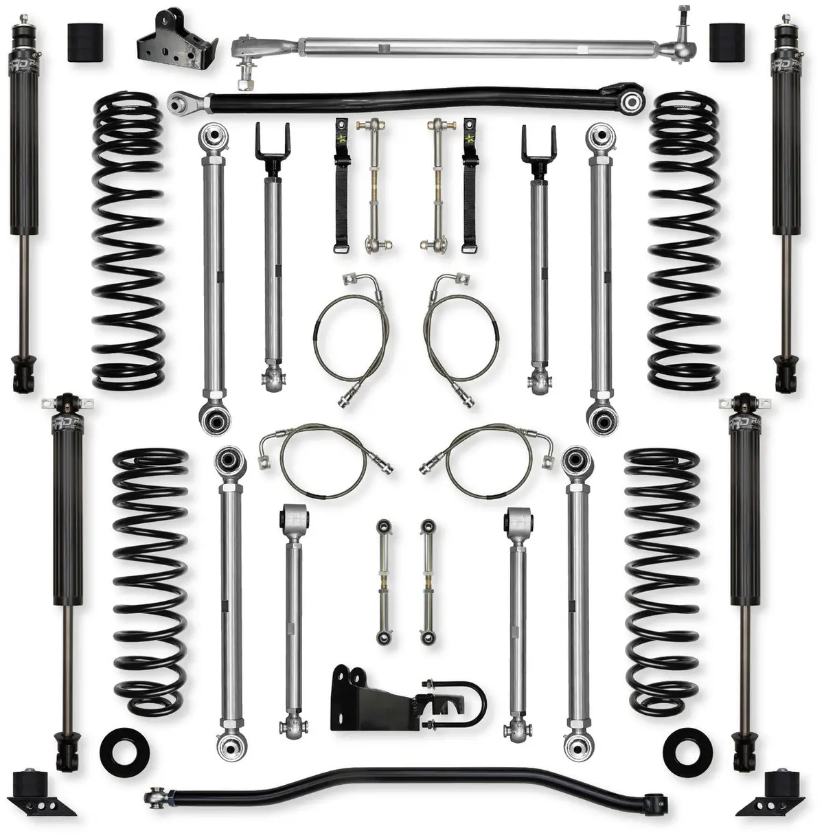 Jku 4.5" X-Factor Pro Mid-Arm System 2.25" Rrd Shocks Jk45xfp-4S1 1