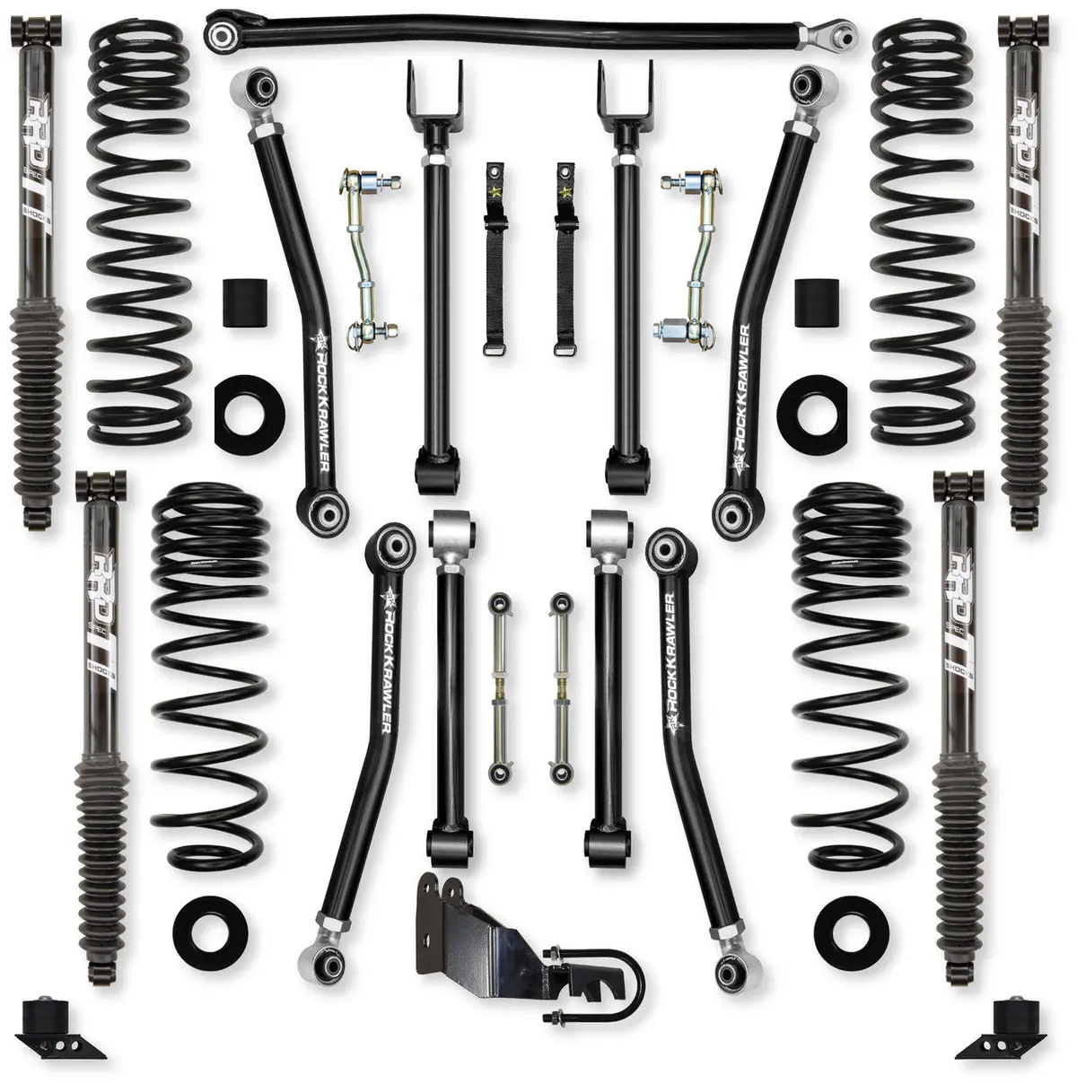 Jlu 2.5" Diesel Adventure - X Mid-Arm System Twin Tube Shocks Jl25axm-4Dtt 1