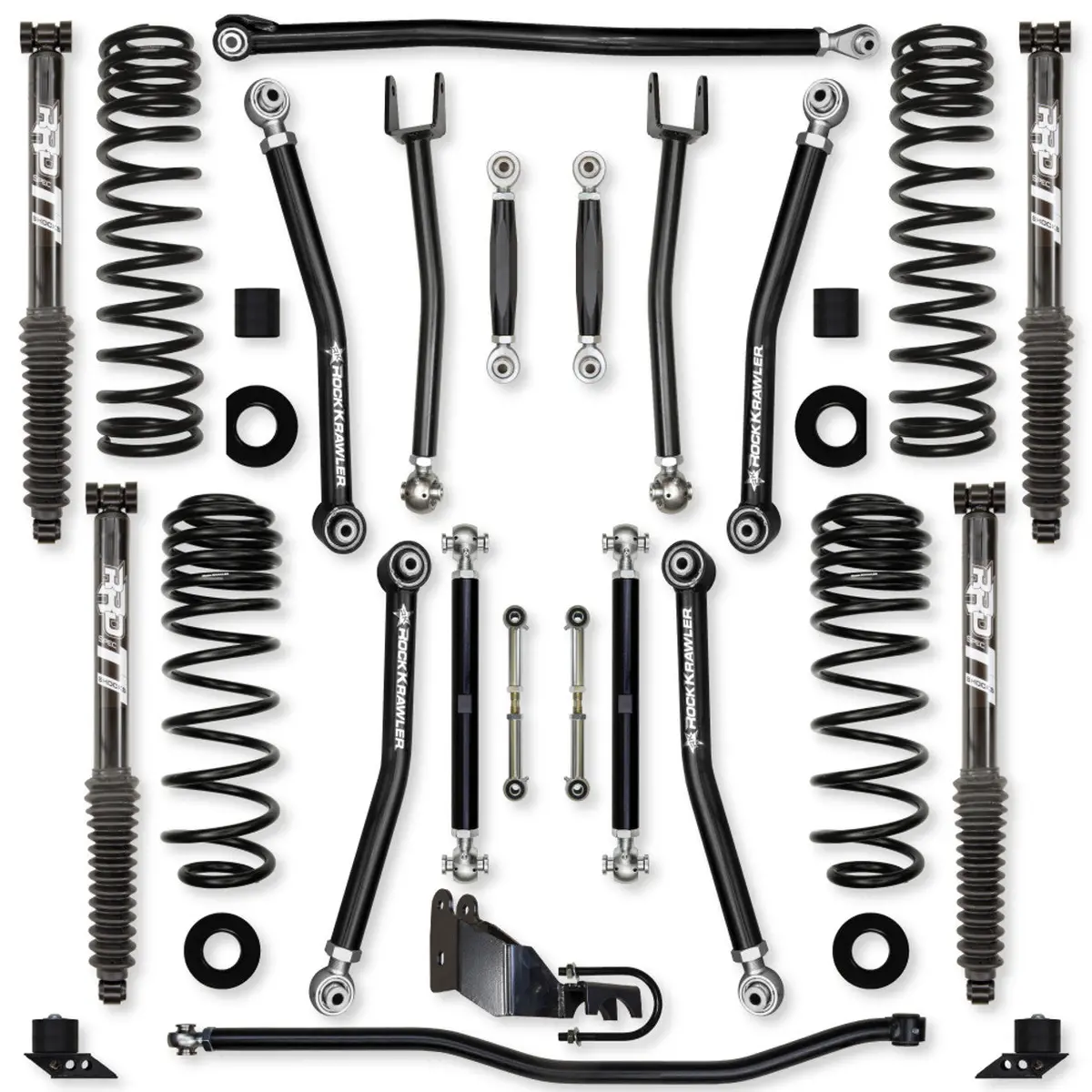Jlu 2.5" X-Factor Diesel Mid-Arm "No-Limits" System Twin Tube Shocks Jl25nl-4Dtt 1