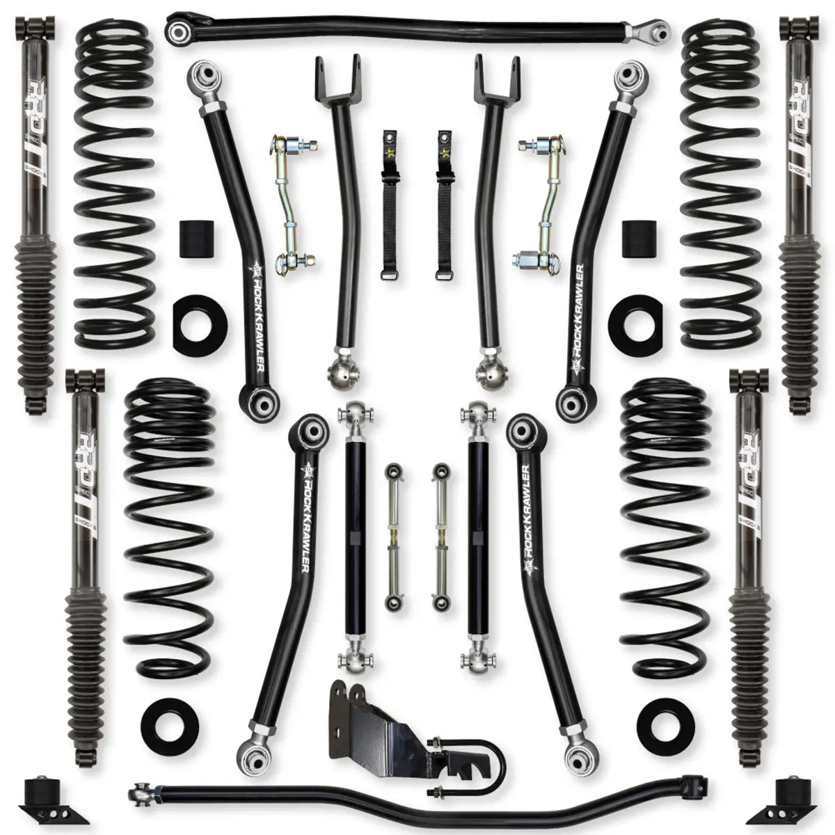 Jlu 2.5" X-Factor Diesel Mid-Arm System Twin Tube Shocks Jl25xf-4Dtt 1