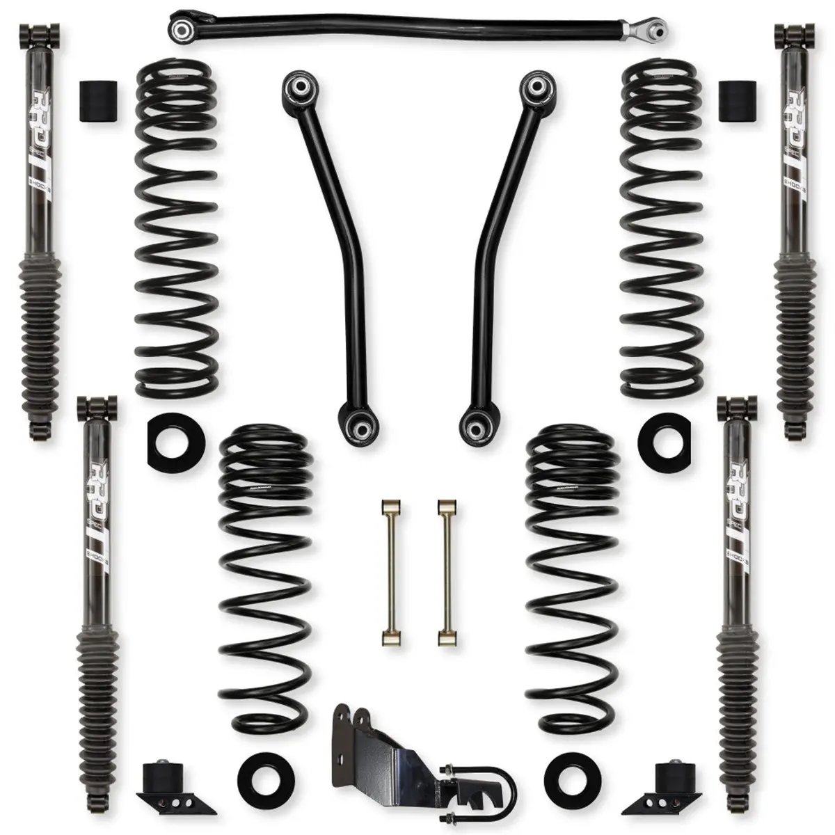 Jlu 3.5" Adventure 4Xe Mid-Arm System Twin Tube Shocks Jl35as-4Xett 1
