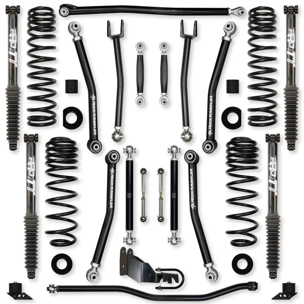Jlu 3.5" X-Factor Mid-Arm "No-Limits" System Twin Tube Shocks Jl35nl-4Tt 1