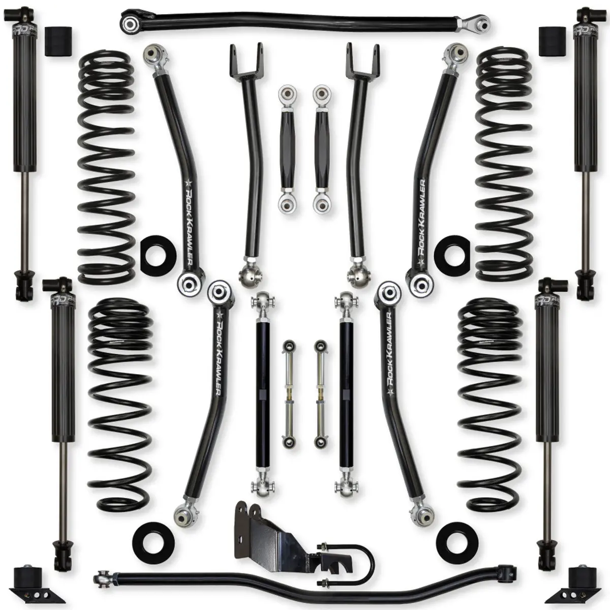Jlu 4.5" X-Factor Mid-Arm Diesel "No-Limits" System 2.25" Rrd Shocks Jl45nl-4Ds1 1