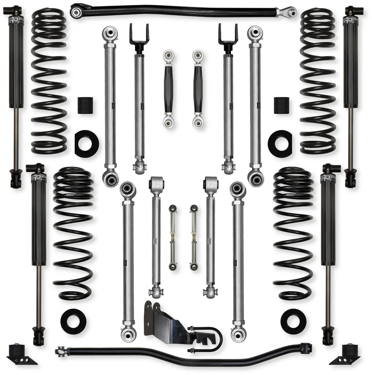 Jlu 4.5" 4Xe X-Factor Pro Mid-Arm "No-Limits" System 2.25" Rrd Shocks 1