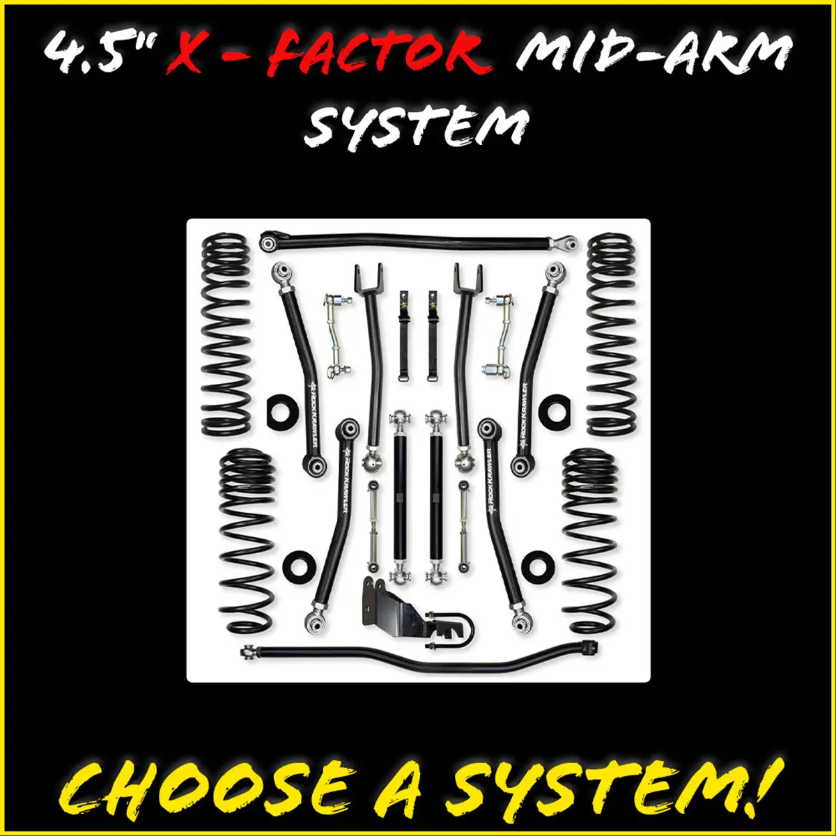 Jlu 4.5" X-Factor Mid-Arm System No Shocks Jl45xf-4 1
