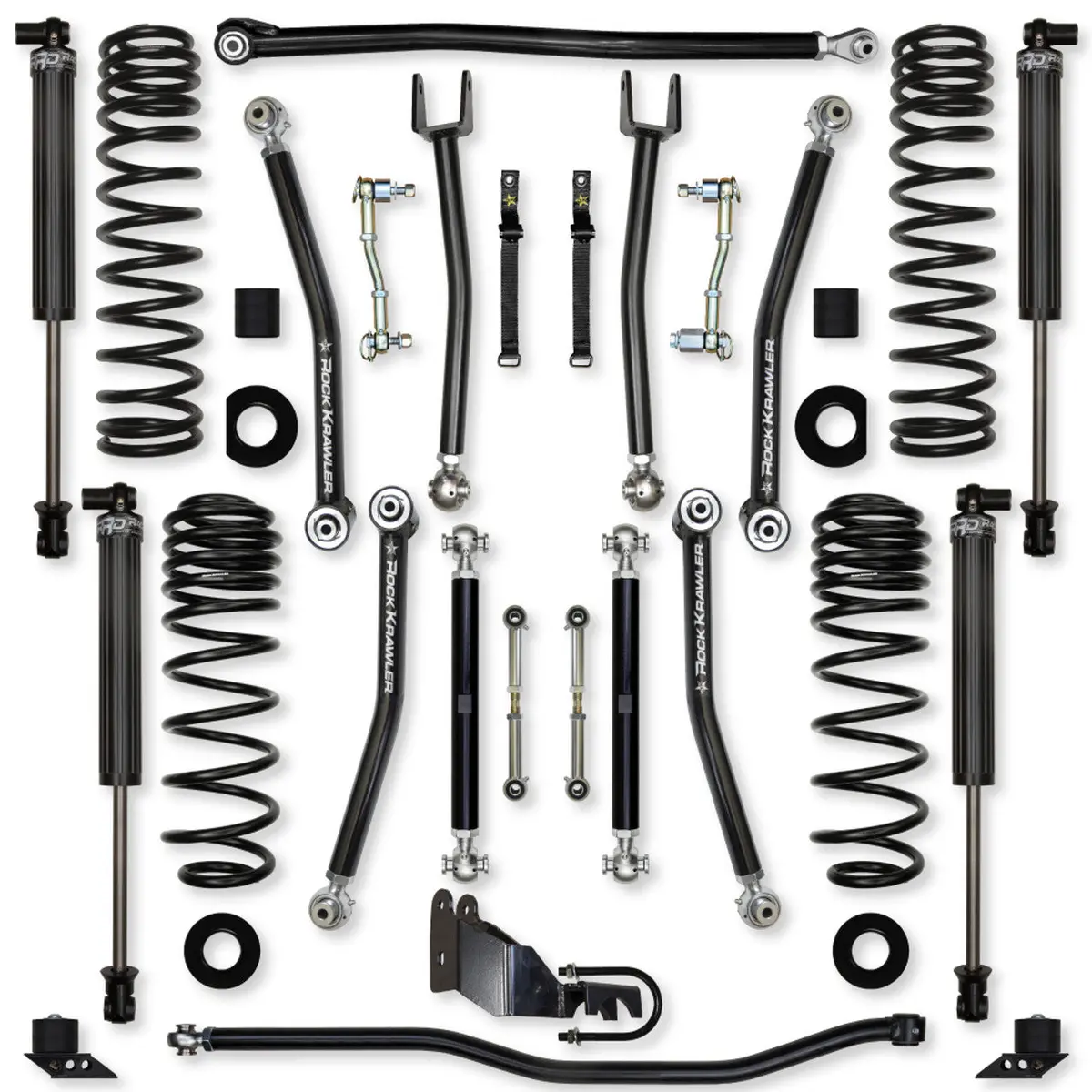 Jlu 4.5" X-Factor Mid-Arm System 2.25" Rrd Shocks Jl45xf-4S1 1