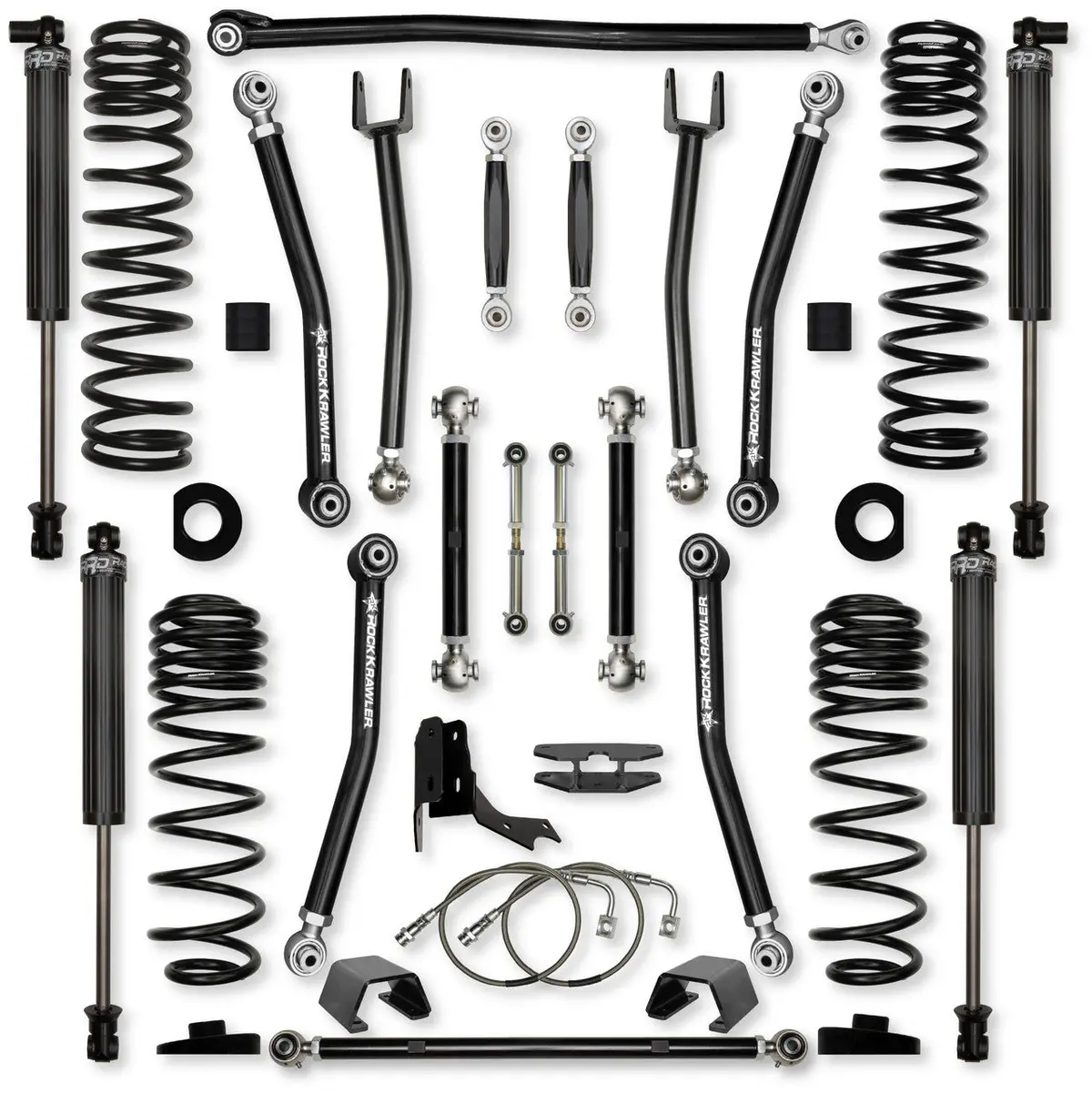 4.5" X-Factor "No Limits" Diesel Mid-Arm System 2.25" Rrd Shocks Jt45nl-Ds1 1