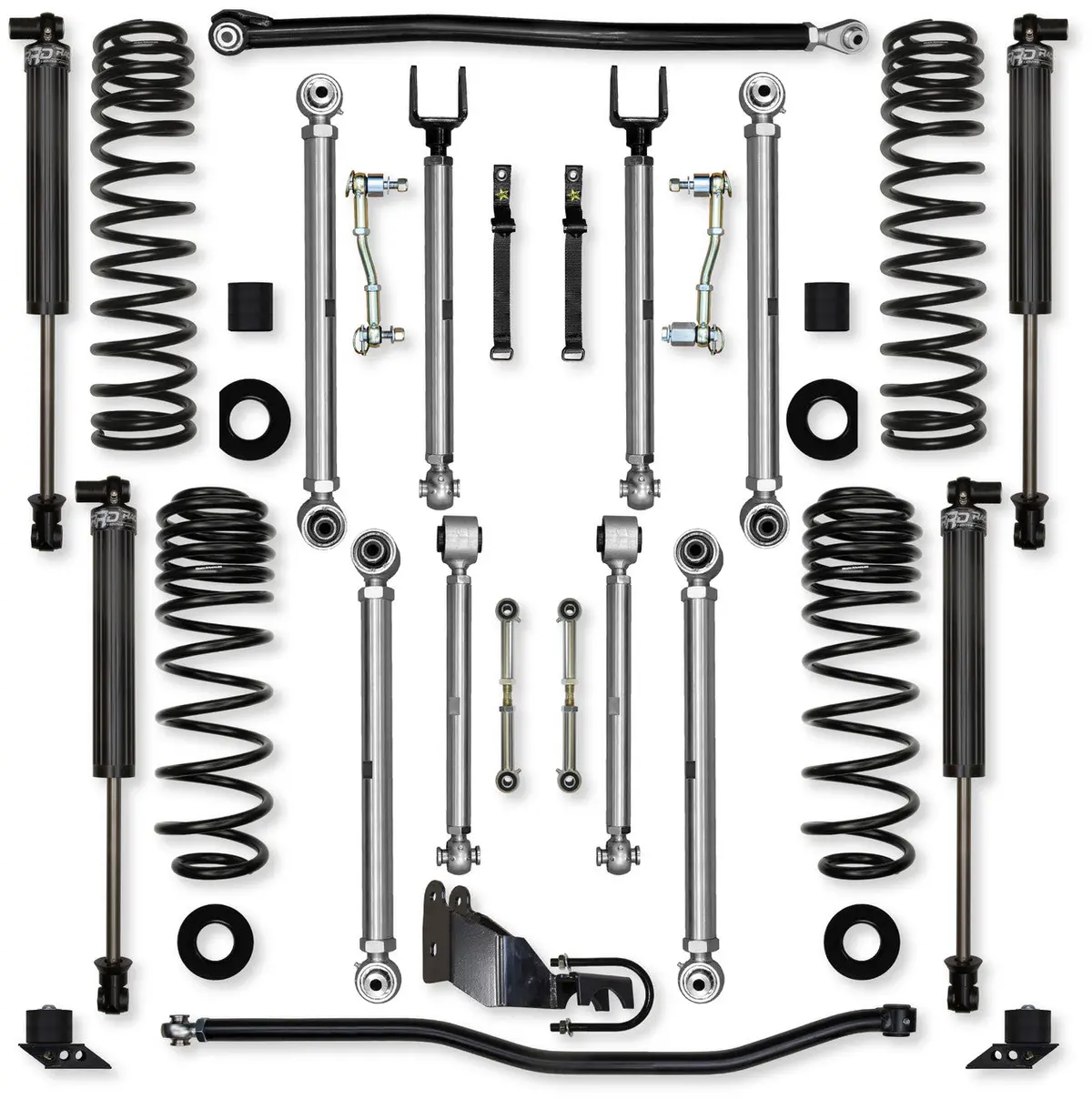 Jlu 4.5" Diesel X-Factor Pro Mid-Arm System 2.25" Rrd Shocks Jt45xfp-Ds1 1