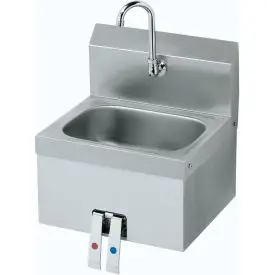 Krowne® Hs-15 16" Wide Hand Sink With Knee Valve 1