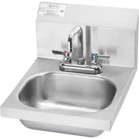 Krowne® Hs-18 16" Wide Hand Sink With Deck Mount Faucet, Wrist Handles 1