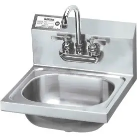 Krowne®® Hs-22 16" Wide Hand Sink With Heavy Duty Faucet, Wrist Handles 1