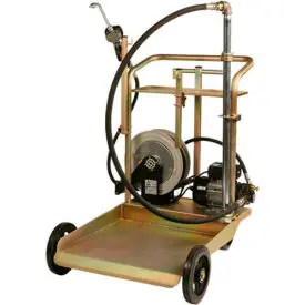 Liquidynamics 51009C-S2 Electric Oil Transfer Cart, 55 Gallon Drums W/25' Reel 7 Gpm 1