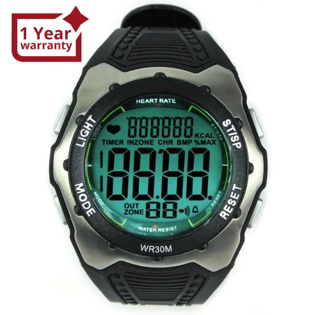 M03w114 Fitness Watch Heart Rate Monitor Chest Belt Sensor Calorie Count 1
