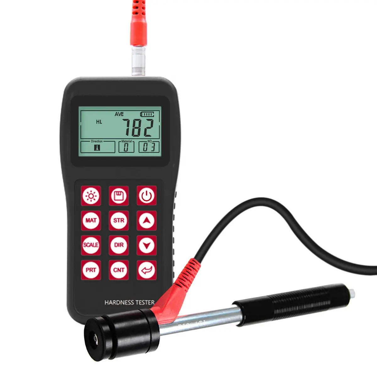 Mh180 Mitech Mh180 Portable Handheld  Leeb Hardness Tester Meter Gauge 170～960 Hld With 100 Group Data Memory Lcd El Background Light Support Micro Printer 1