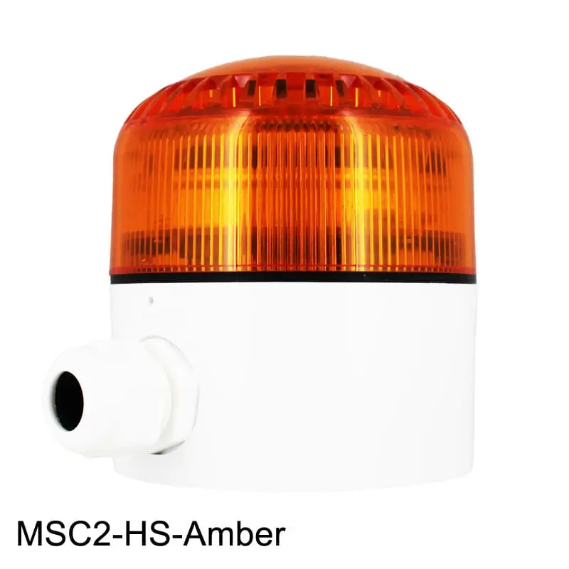 Multi-Gas Fixed Safety System Alarm Horn Strobe (Amber Lens) 1