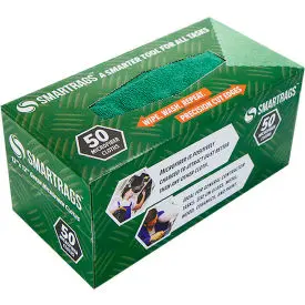 Smartrags™ Microfiber Cleaning Cloths, 12" X 12", Green, 50 Rags/Box - M950g 1