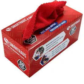 Smartrags™ Microfiber Cleaning Cloths, 12" X 12", Red, 50 Rags/Box - M950r 1